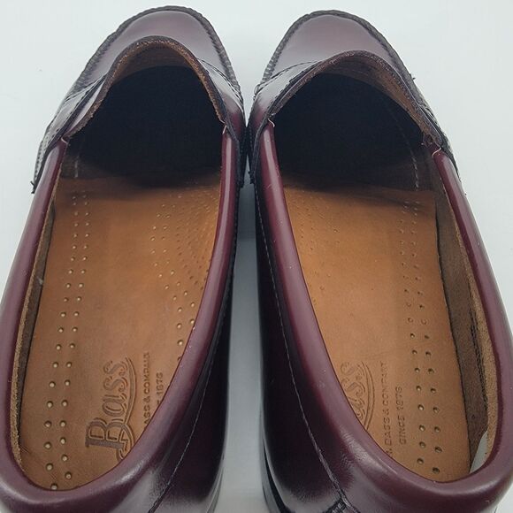 GH Bass Weejuns Wilton Mens 10 EE Penny Loafers Oxblood Burgundy Handsewn main image 9